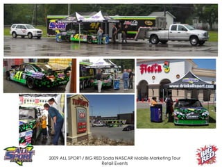 2009 ALL SPORT / BIG RED Soda NASCAR Mobile Marketing Tour
Retail Events
 