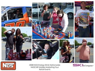 2008 NOS Energy Drink Nationwide
NASCAR Mobile Marketing Tour
Retail Events
 