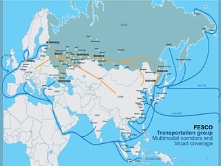 6
FESCO
Transportation group
Multimodal corridors and
broad coverage
 