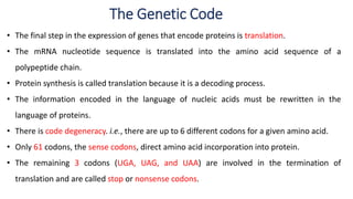 Genetic Code Microbe Notes Principles of microbial genetics | PPTX