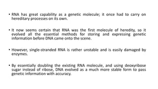 RNA as a genetic material | PPTX