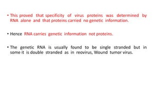 RNA as a genetic material | PPTX