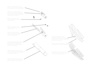 20mm diameter hollow section warren type
steel truss for roof structure bolted and welded
to I section column to engineers detail
250mm thick 30m long span pre-stressed
concrete floor slab in first floor connected to
beam using bolt and nut to engineers detail
250mm thick reinforced concrete floor slab
roof deck with water proof treatment and finnished
with recycled tyres rubber tiles to engineers
detail and architects approval
10mm thick fixed tempered glass wall with
steel frame structure for first floor workshop
wall to engineers detail and architects approval
150mm x 150mm reinforced concrete column
and 150mm x 300mm reinforced concrete beam
(frame construction) to engineers detail
with 20mm thick cement plaster finished with
paint to architects approval
115mm thick clay brick wall with exmet at
every fourth course layer covered with 20mm
thick cement plaster and painted with weather
proof type paint externally and emulsion paint
internally to architects approval
150mm x 300mm steel I section roof
column connected with bolt and nut to
concrete ground bedding and covered
with paint to engineers detail
2000mm width reinforced concrete
staircase with 90mm height hand rail
to engineers detail
1500mm width reinforced concrete
staircase with 900mm height hand rail
to engineers detail
0.5mm thick metal deck roof sheet at
9 degrees pitch finnished with non-shining
weather proof paint,fixed on c channel purlin
and steel trusses roof structure to engineers
detail and architects approval
30mm thick recycled clothing fabric for insulation
including wire mesh, metal ridge and hip capping
 