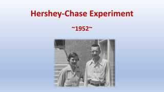 Hershey-Chase Experiment
~1952~
 