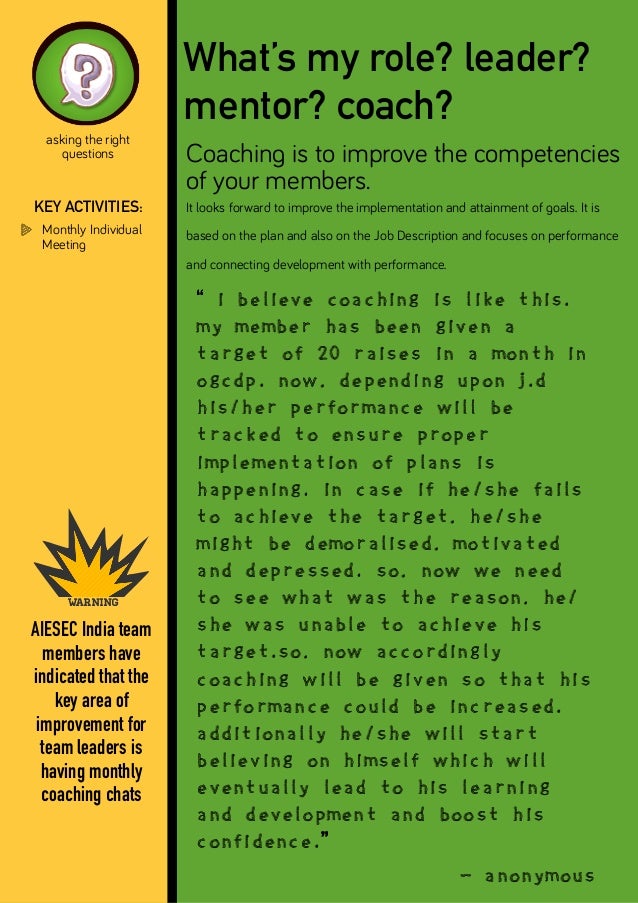being a team leader