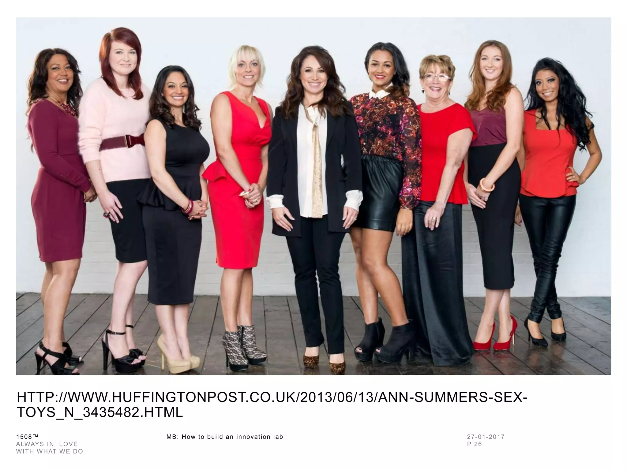 1508™ MB: How to build an innovation
lab
HTTP://WWW.HUFFINGTONPOST.CO.UK/2013/06/13/ANN-SUMMERS-SEX-
TOYS_N_3435482.HTML
 