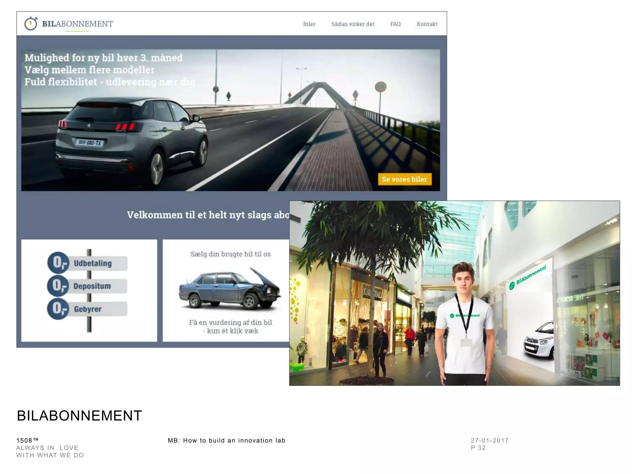 1508™
BILABONNEMENT
MB: How to build an innovation
lab
 