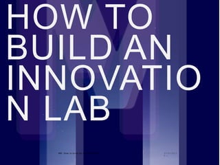 1508™ MB: How to build an innovation
lab
HOW TO
BUILD AN
INNOVATIO
N LAB
 