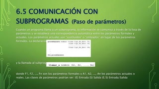Fundamentos de programación: Subprogramas | PPTX