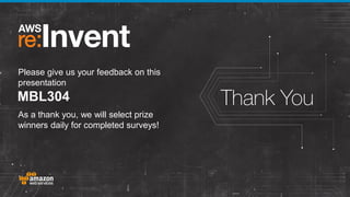 Please give us your feedback on this
presentation

MBL304
As a thank you, we will select prize
winners daily for completed surveys!

 