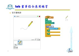  徒手畫軌跡
Lab 畫筆指令應用練習
30
 