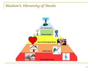 Maslow’s Hierarchy of Needs
14
 