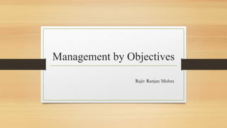 Management by objectives - powerpoint presentation | PPTX