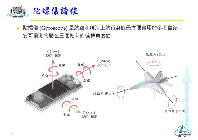 mbot2.0教學-陀螺儀與三軸加速計應用.pdf | Robotics | Technology & Computing
