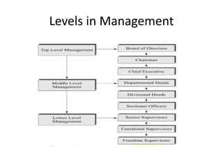 Levels in Management
 