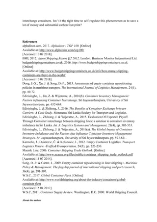 M Bridge 3 CASA 2018 Container Inventory Management Should the Present ...