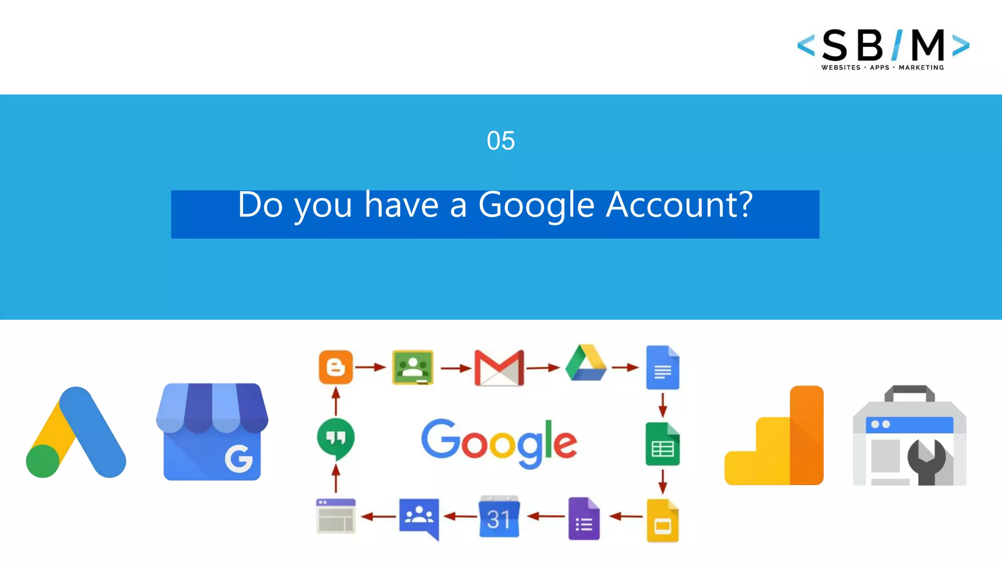 6 www.businesstemplates.com
Do you have a Google Account?
05
 