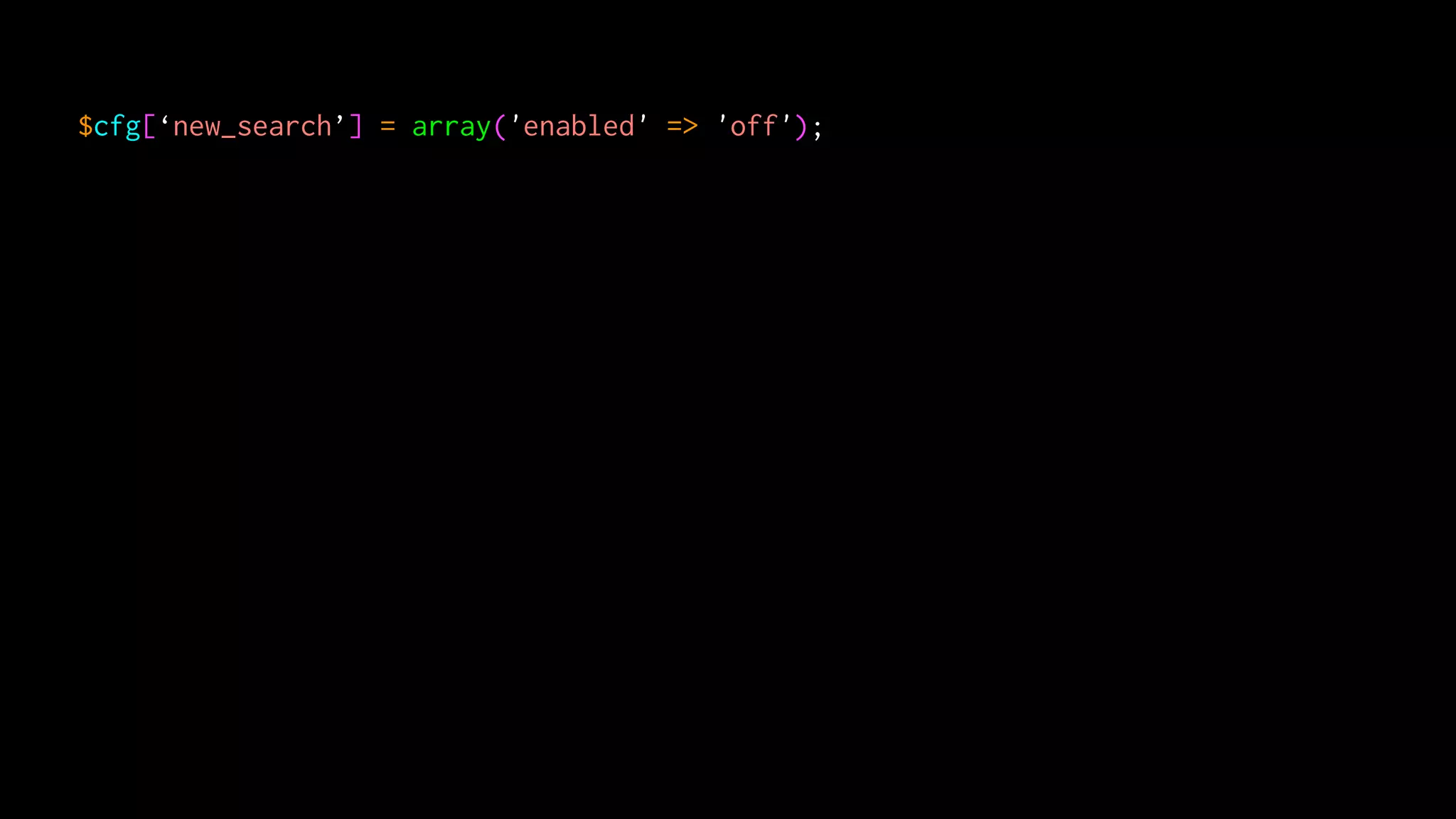 $cfg[‘new_search’] = array('enabled' => 'off');
 