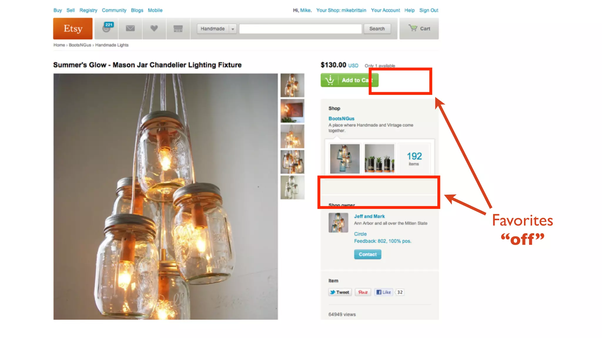 Favorites
 “off”
 