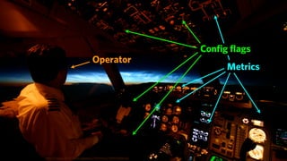Conﬁg ﬂags
                          Operator
                                                        Metrics




http://www.ﬂickr.com/photos/ﬂyforfun/2694158656/
 