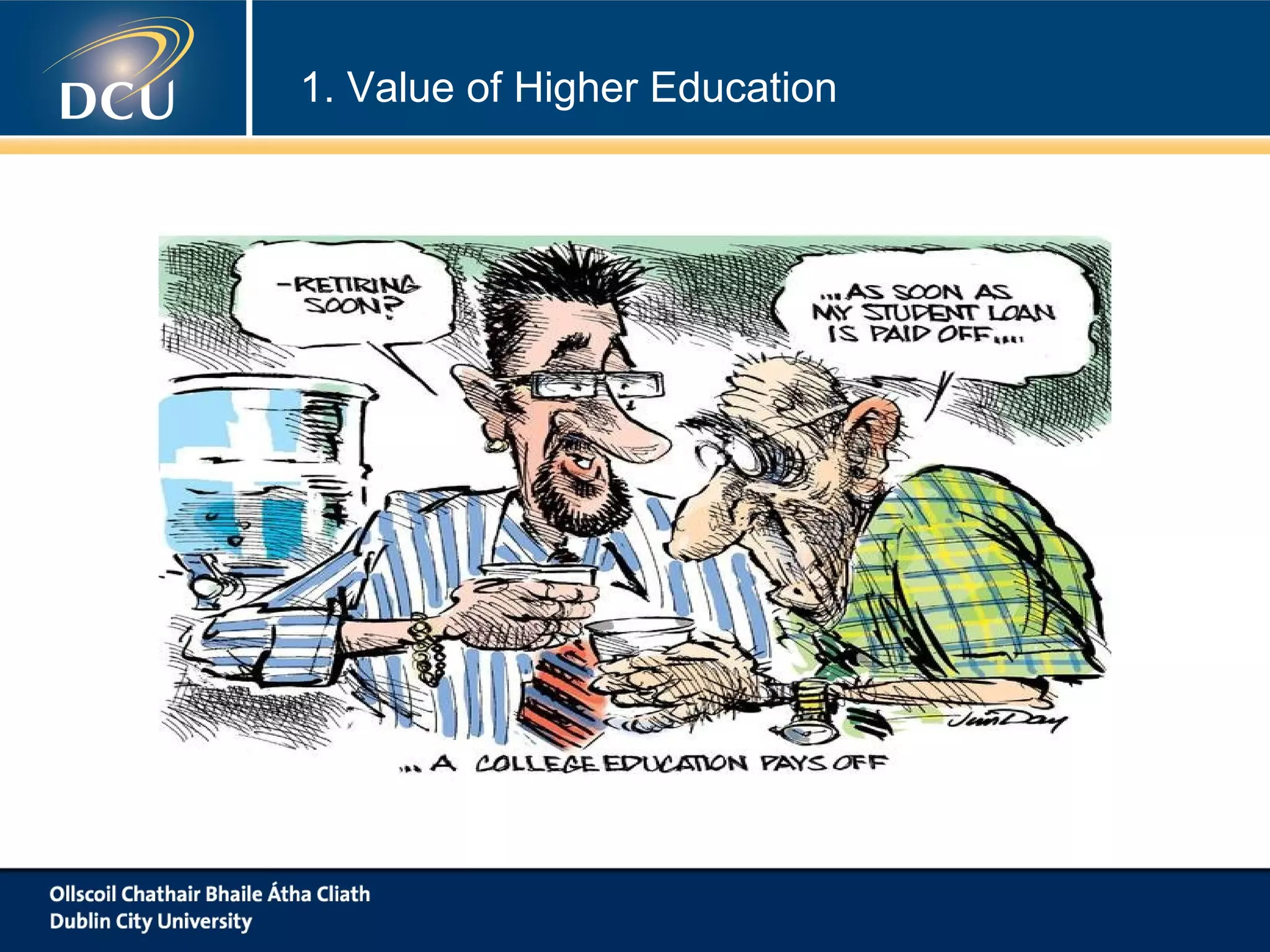 1. Value of Higher Education

 