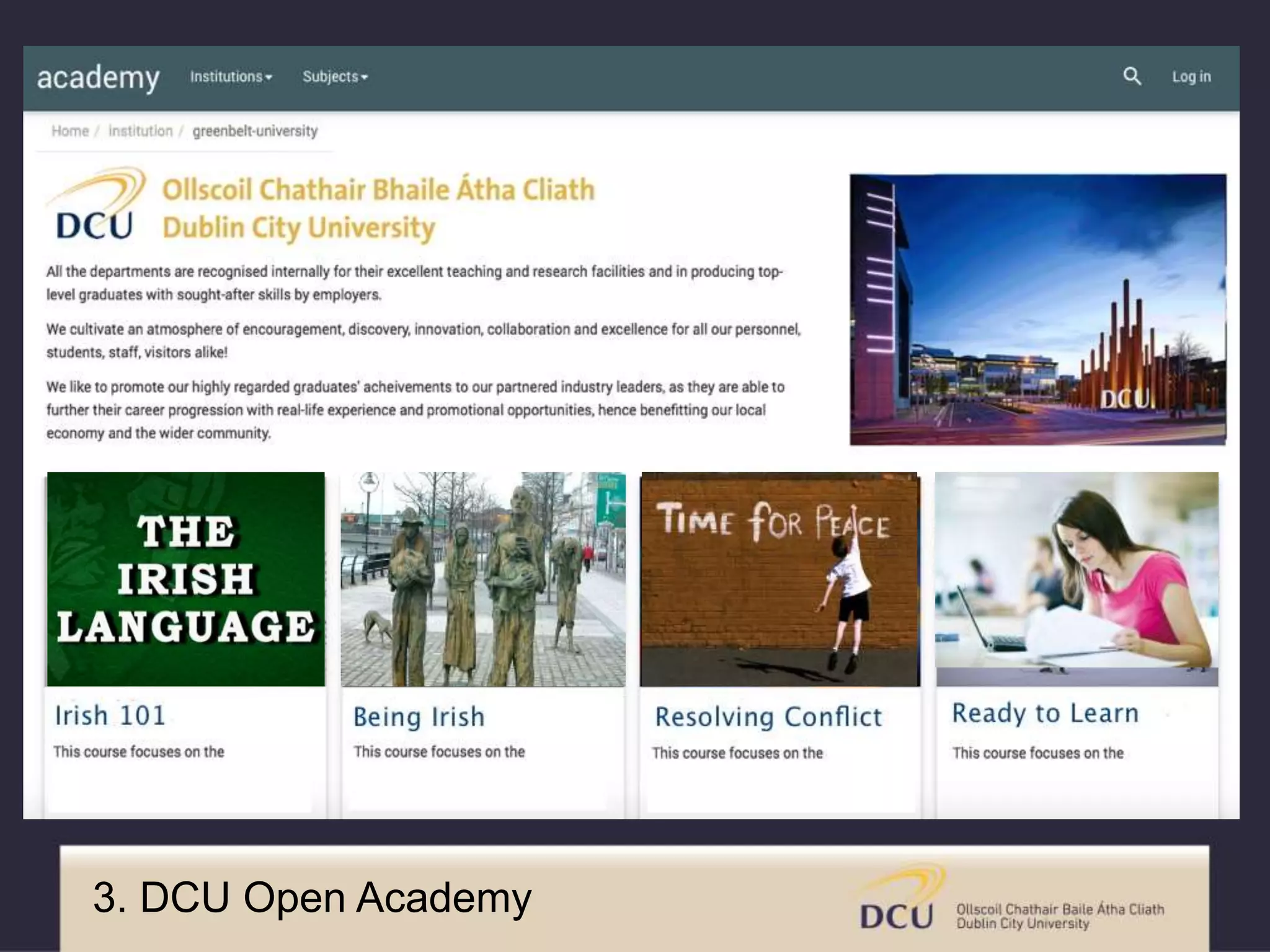 3. DCU Open Academy
 