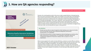 2023 October
Inclusive of
M
icro-credentials
1. How are QA agencies responding?
 