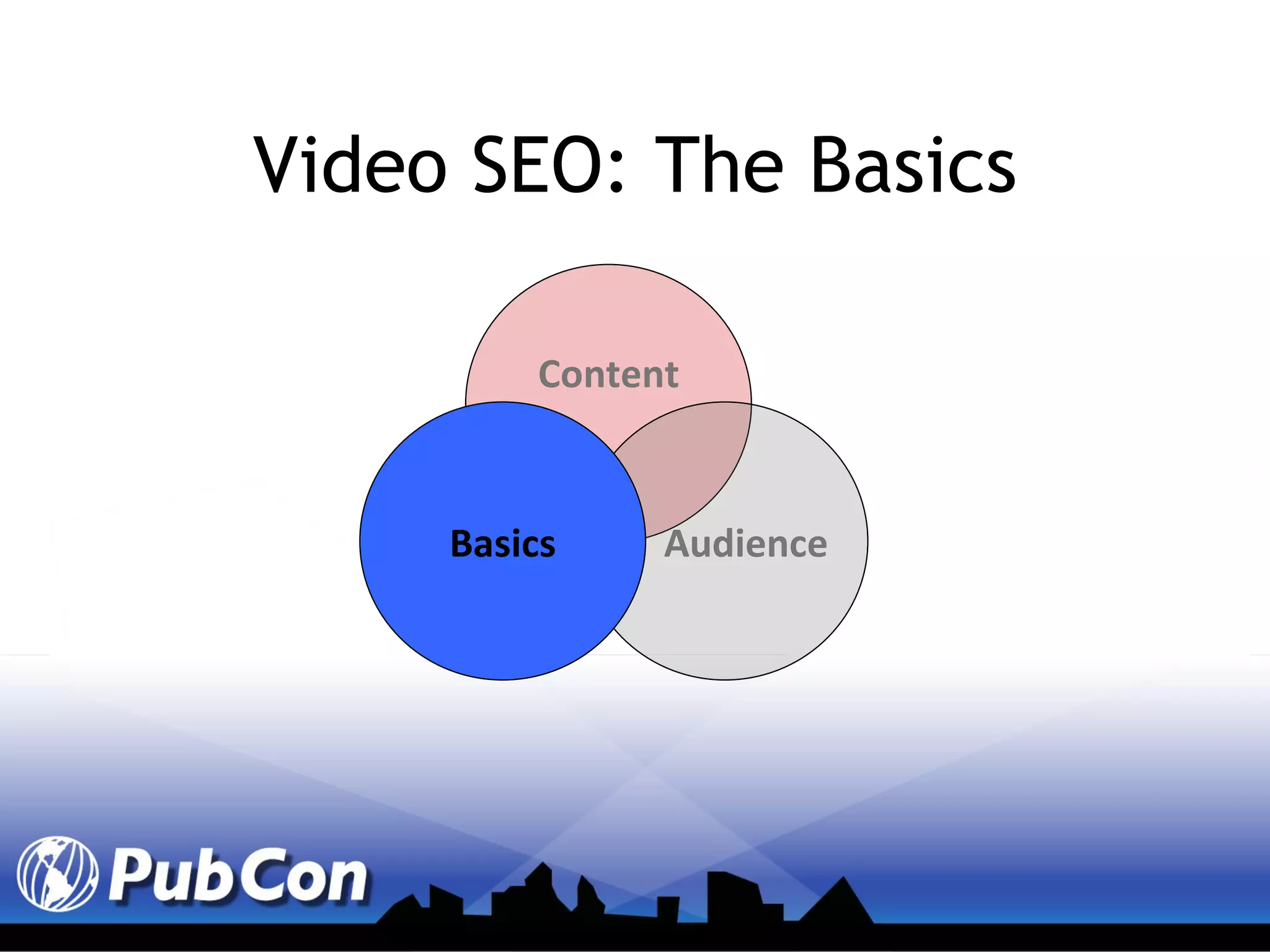 Video SEO: The Basics Content Audience Basics 
