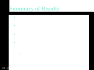 Summary of Results Increased awareness and acceptance Reduction in craving Decreased rates of substance use Weaker relationship between depressive symptoms and substance  Thereby weakened relationship between depression and substance use Slides: Bowen et al. 2011 