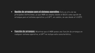 MBR VS GPT (Gómez).pptx particiones del disco duro | PPTX