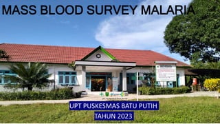 UPT PUSKESMAS BATU PUTIH
TAHUN 2023
MASS BLOOD SURVEY MALARIA
 