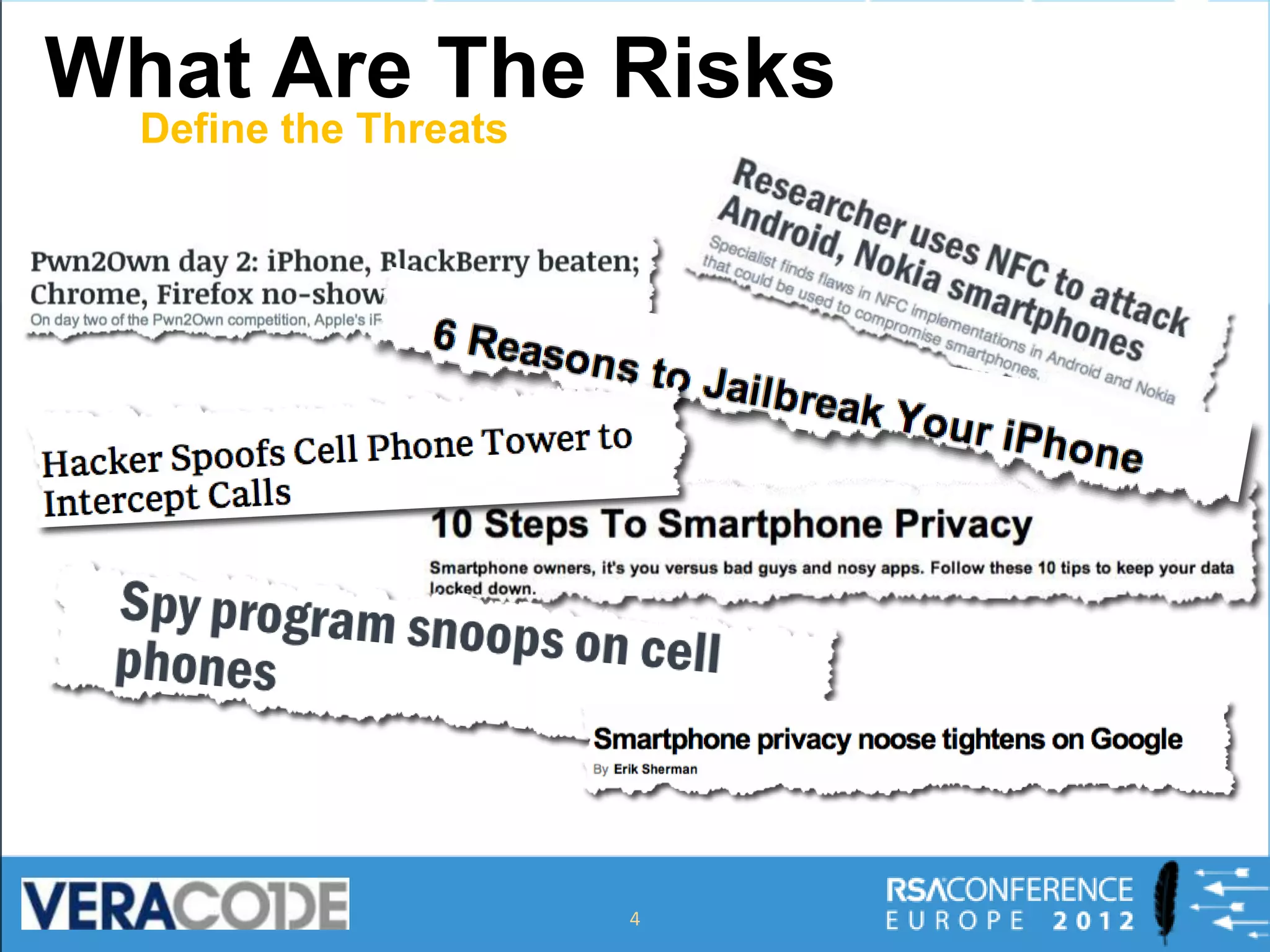 What Are The Risks
  Define the Threats




                       4
 