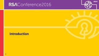 #RSAC
Introduction
4
 