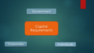 Capital
Requirements
Government
IndividualsCorporates
 
