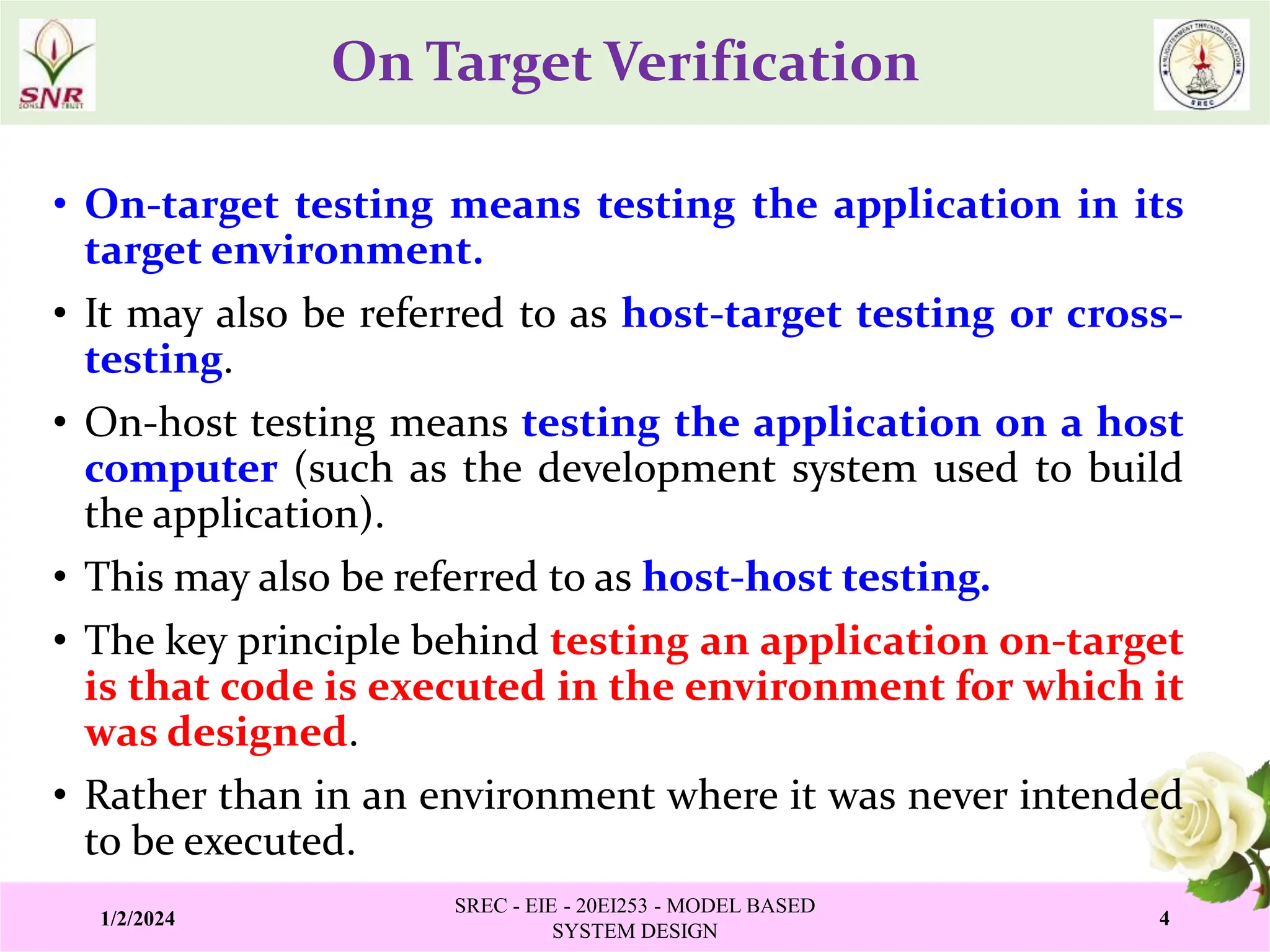 Model Based System Design PPT MODULE IV.pptx