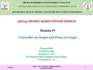 Model Based System Design PPT MODULE IV.pptx
