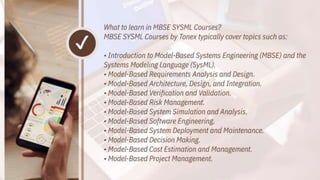 MBSE SYSML Courses By Tonex