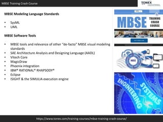MBSE Training Crash Course : Tonex Training | PPTX