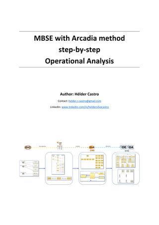 MBSE with Arcadia method
step-by-step
Operational Analysis
Author: Hélder Castro
Contact: helder.r.castro@gmail.com
LinkedIn: www.linkedin.com/in/heldersilvacastro
 