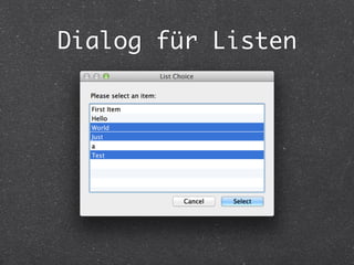 Dialog für Listen 
 