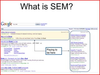 What is SEM? Paying to be here 