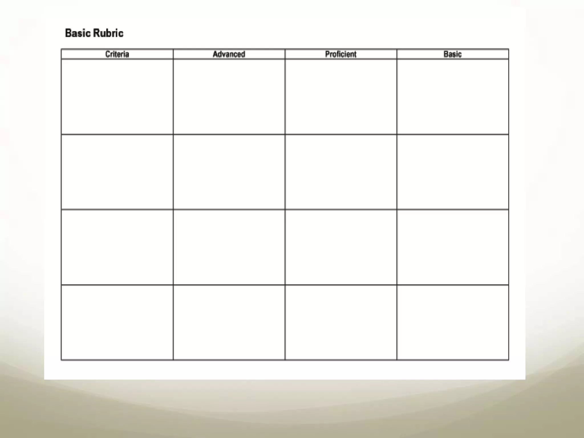 Create your own assessmentapplying backward planningFrom your content areaDesign a rubric for an upcoming lesson