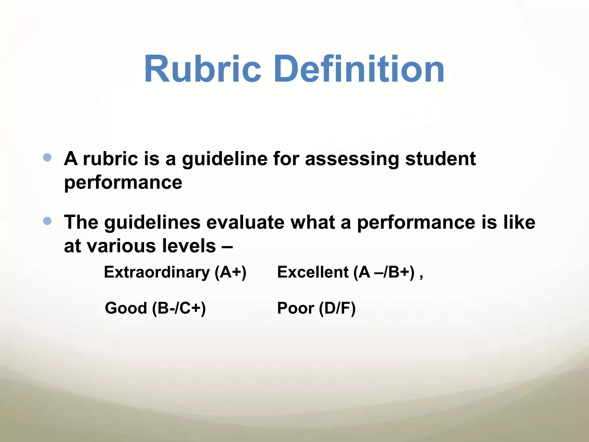 What is a rubric?CRISS Sweep