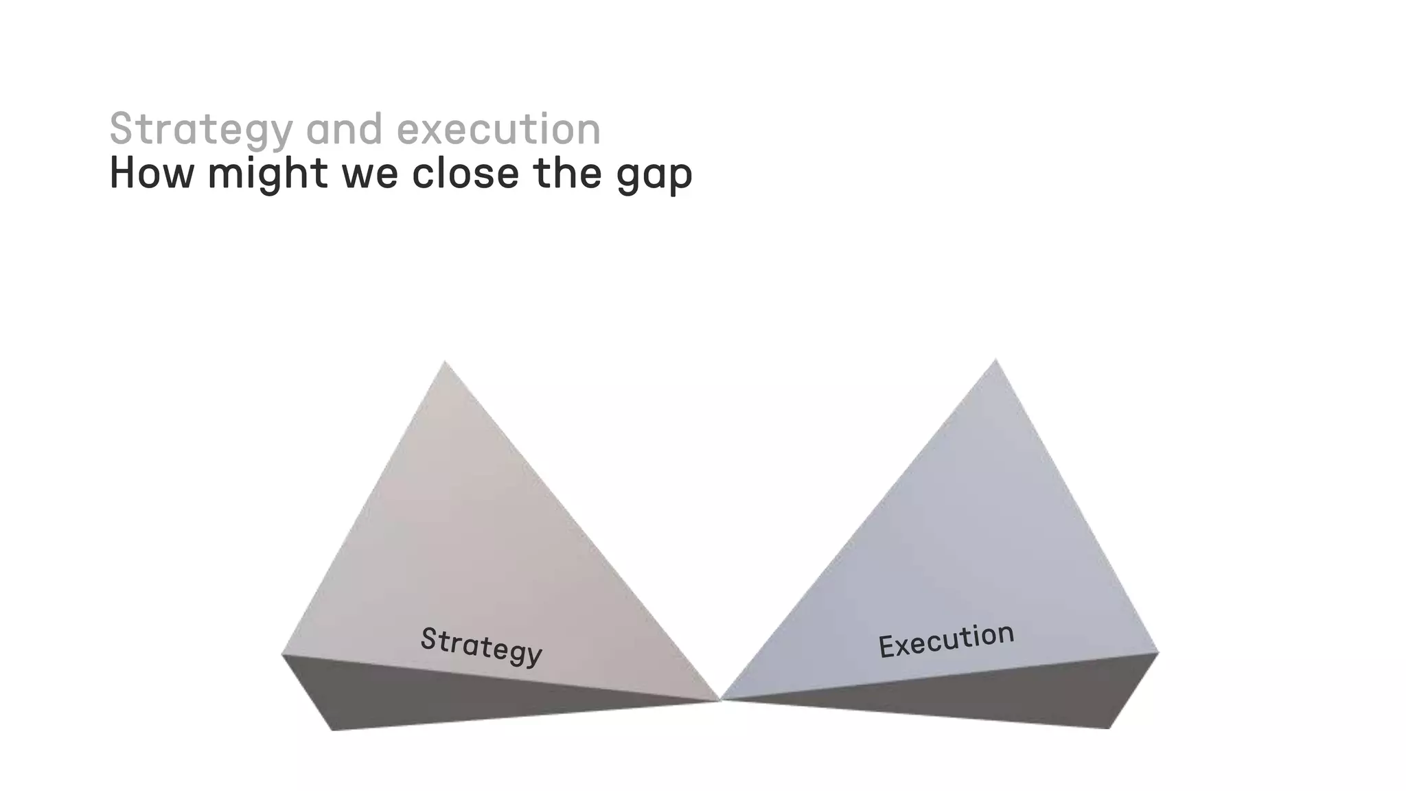 How might we close the gap
 