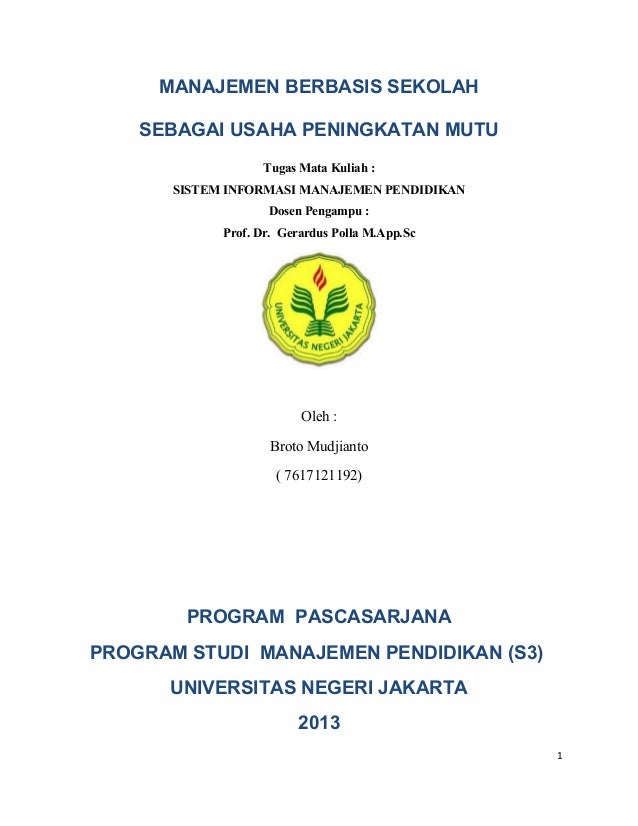 Manajemen Berbasis Sekolah