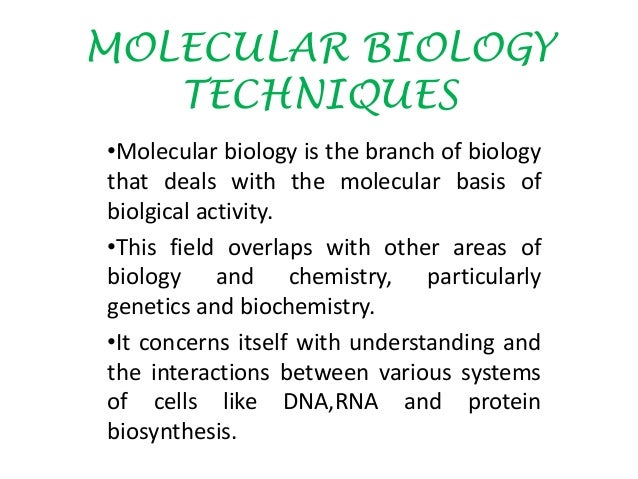 molecular biology techniques