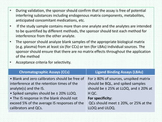 bio analytical method validation usfda guidlines | PPTX