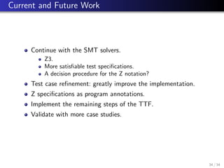 FASTEST: Test Case Generation from Z Specifications | PDF