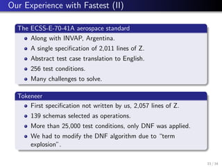 FASTEST: Test Case Generation from Z Specifications