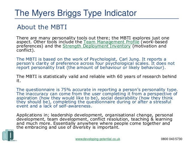 Dissertation appendix myers briggs type indicator
